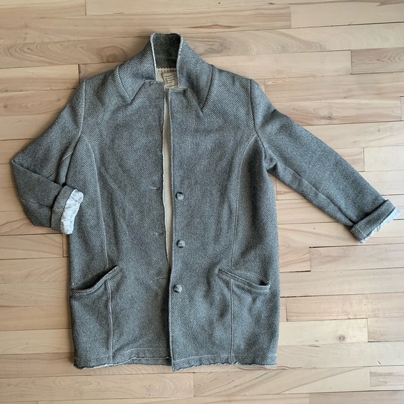 LOFT - Minimalist Raw-Edge Designer Coat | Independent Atelier | Grey - Picture 2 of 12